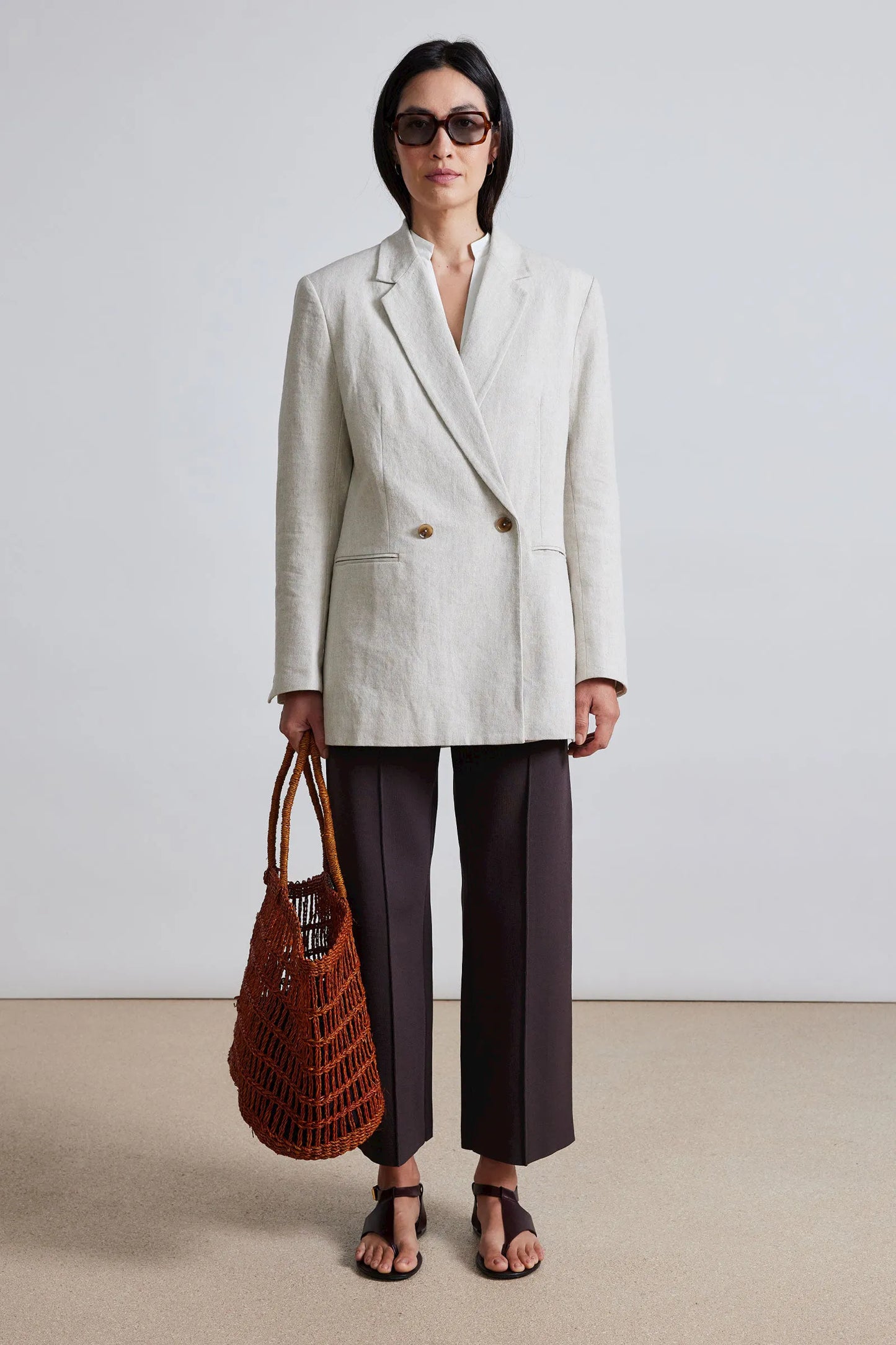 AA Flax Elsa Blazer, Cecilia Vest & Bari Crop Trousers Set