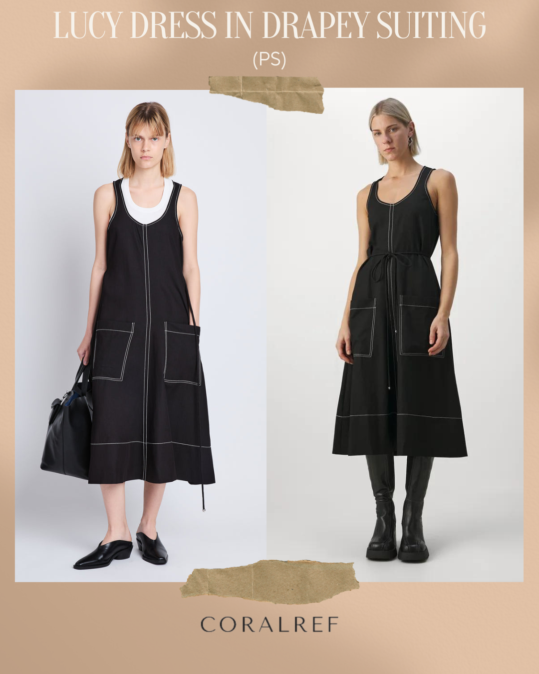 PS Lucy Midi Dress in Drapey Suiting