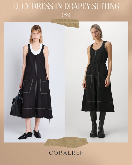 PS Lucy Midi Dress in Drapey Suiting