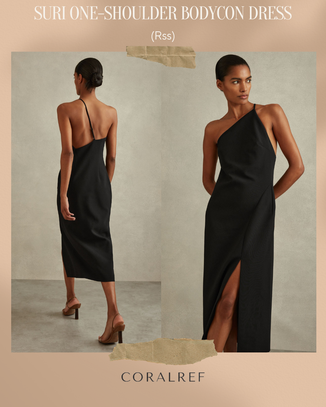 Rss Suri One Shoulder Bodycon Midi Dress