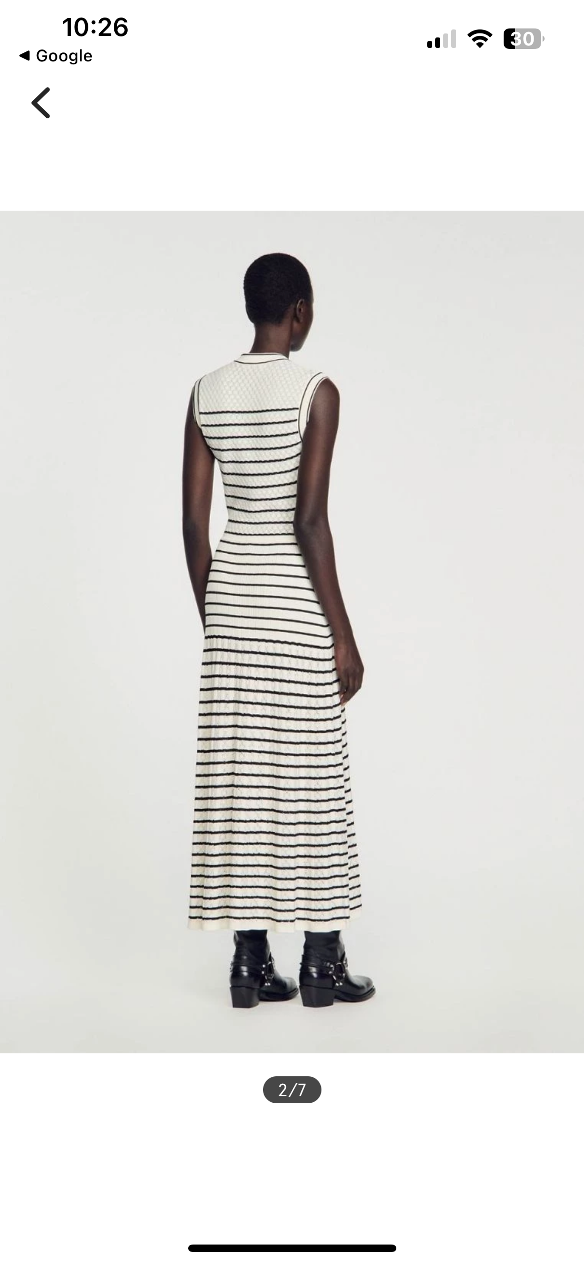 Sndr Striped Knit Midi Dress