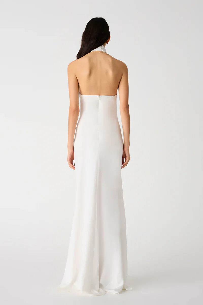 Msh Teresa Satin Maxi Gown Dress