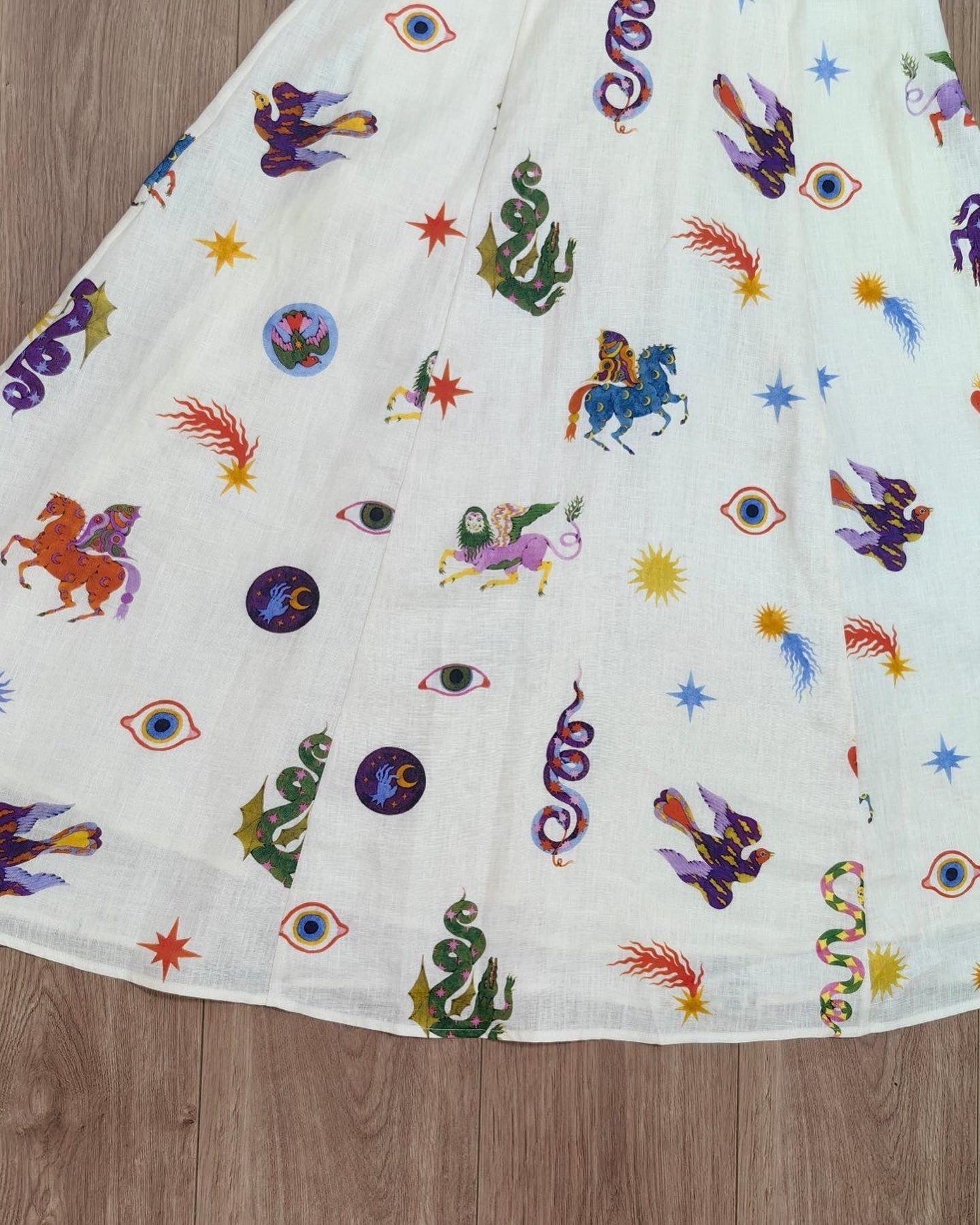 Alms Aether Abstract Midi Dress