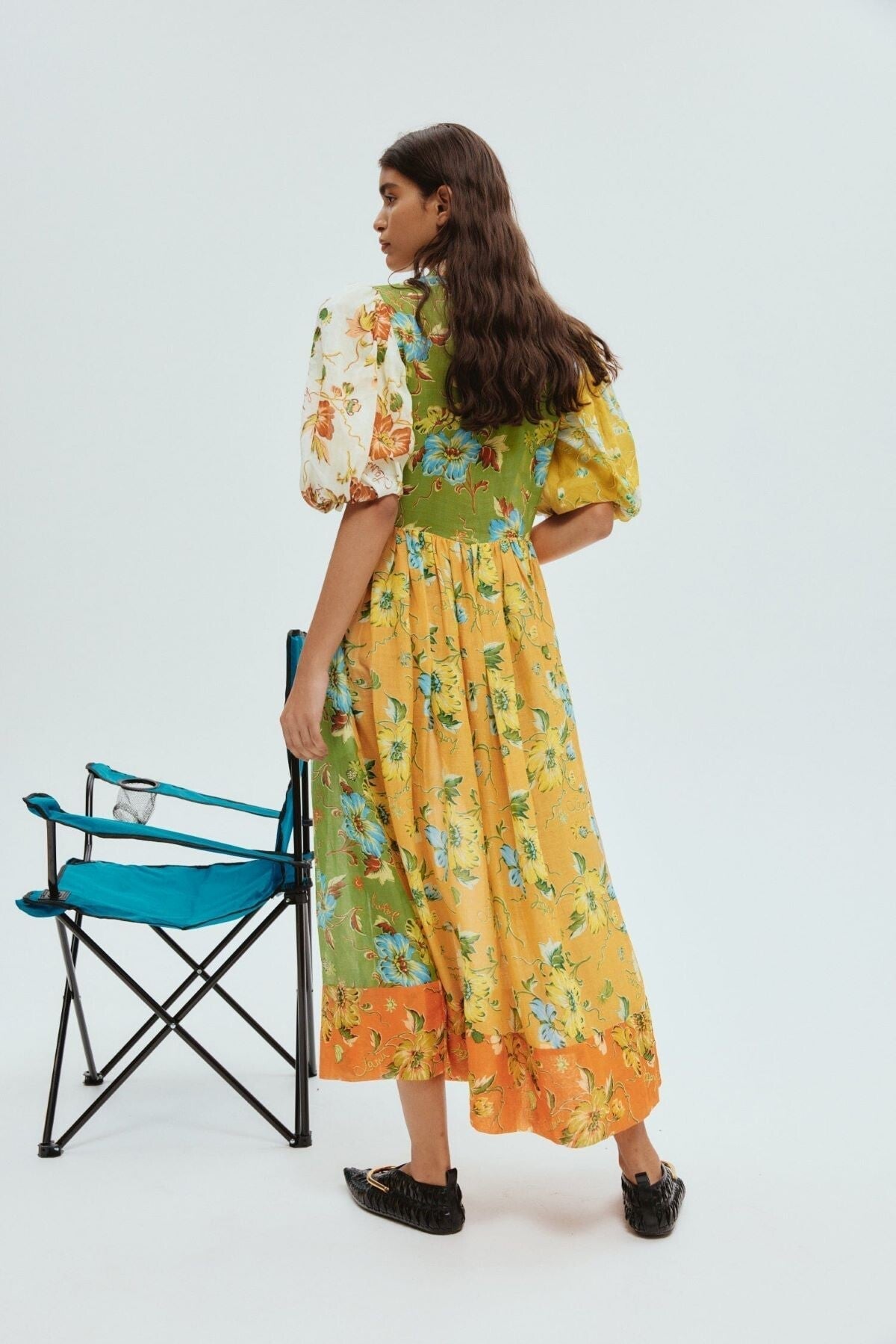 Alms Hotel Lamu Spliced Midi Shirtdress