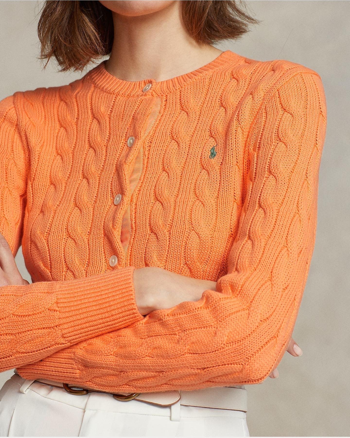 RL Knit Crewneck Cardigan