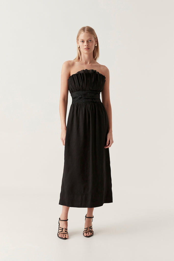 Aj Whisper Knot Waist Midi Dress