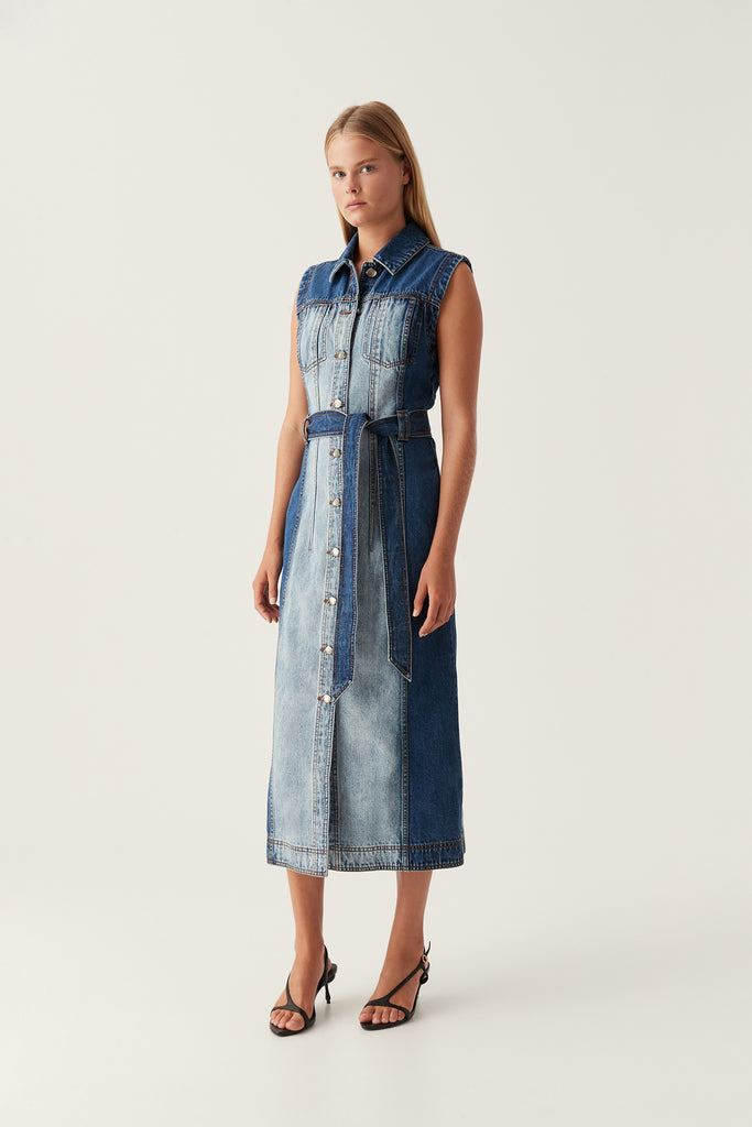 Aj Darcie Denim Midi Dress