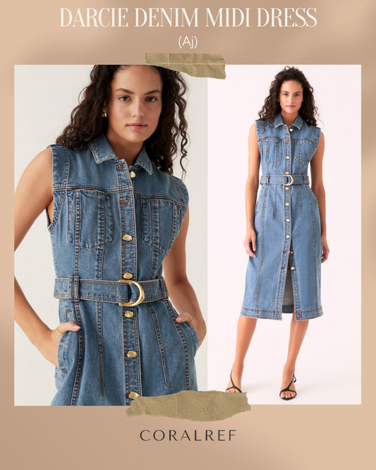 Aj Darcie Denim Midi Dress