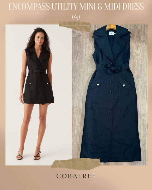 Aj Encompass Utility Mini & Midi Dress