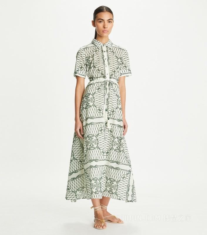 TB Cotton Chemisier Midi Dress