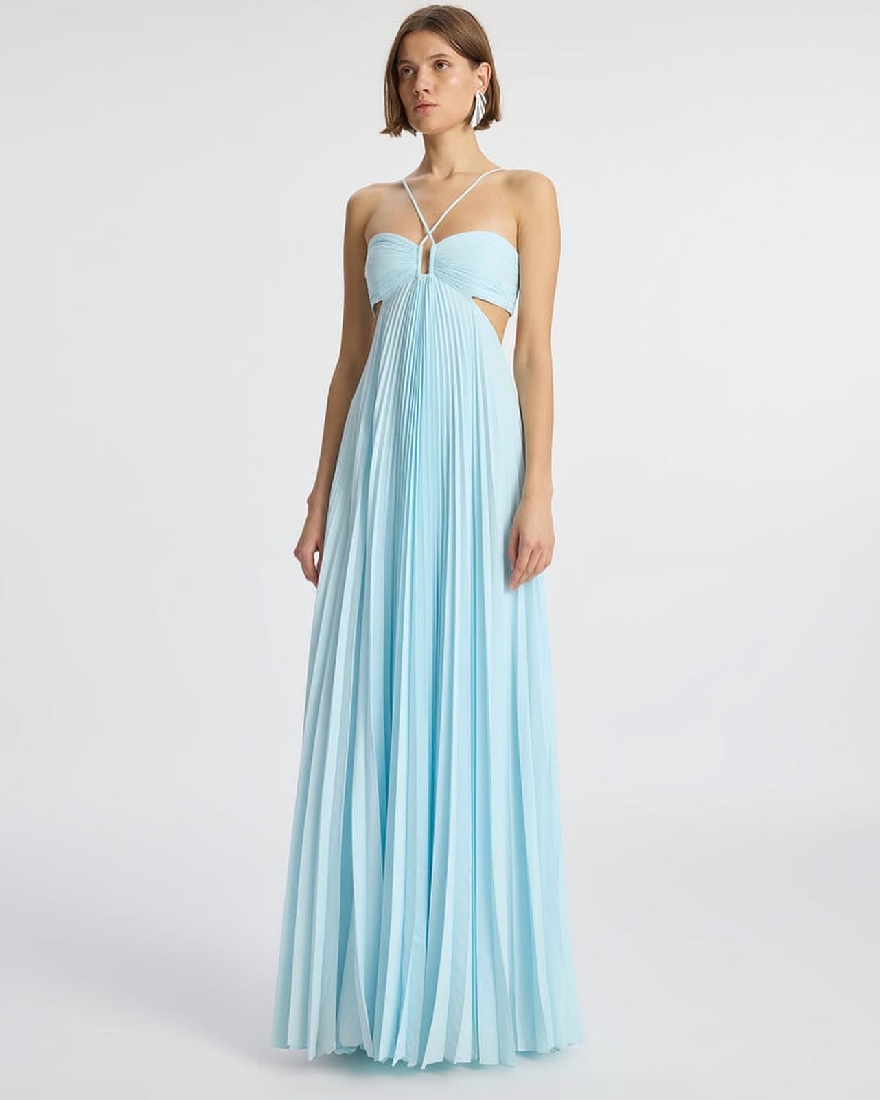 ALC Moira Matte Pleated Maxi Dress