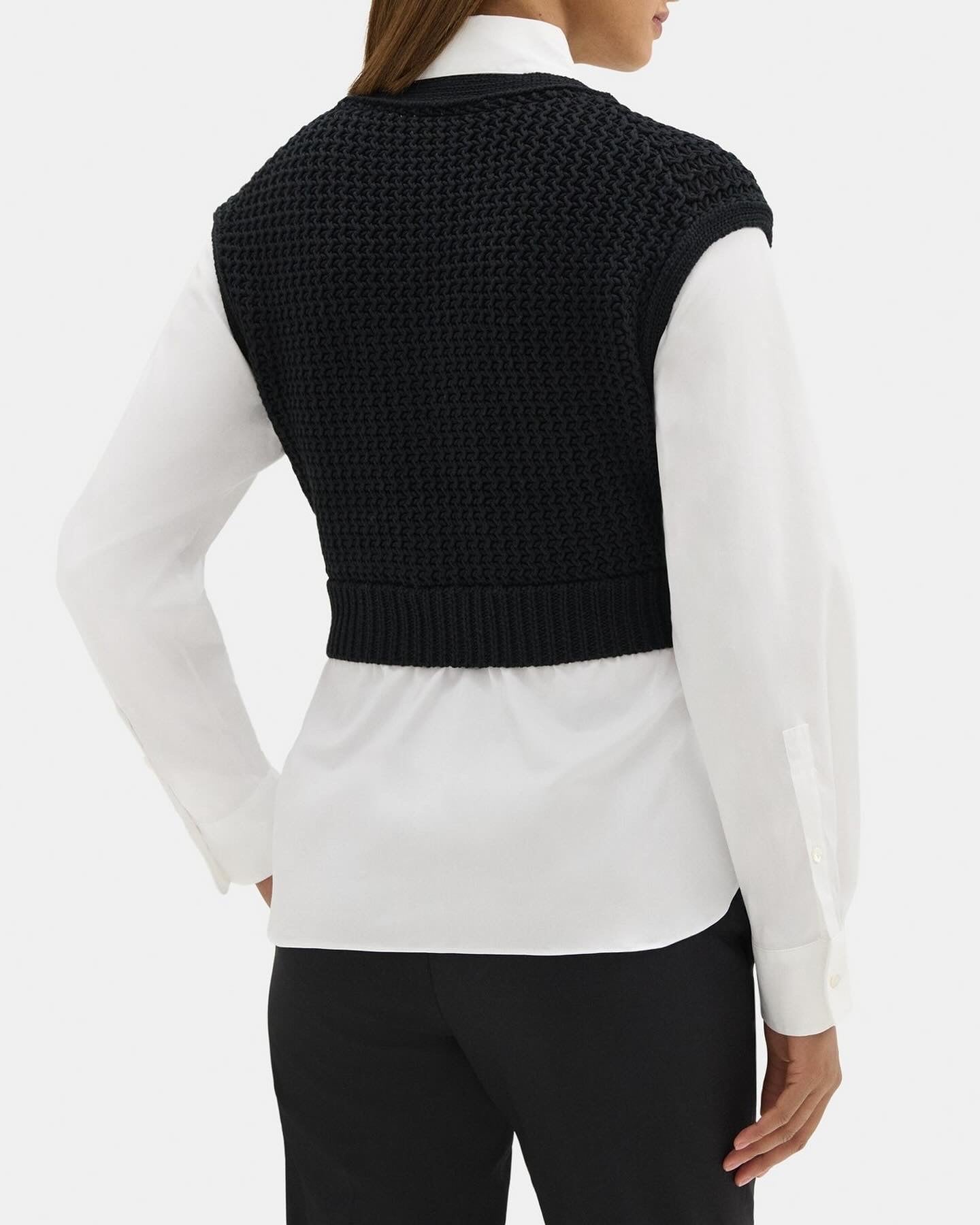 Thry Layered Sweater Vest Shirt