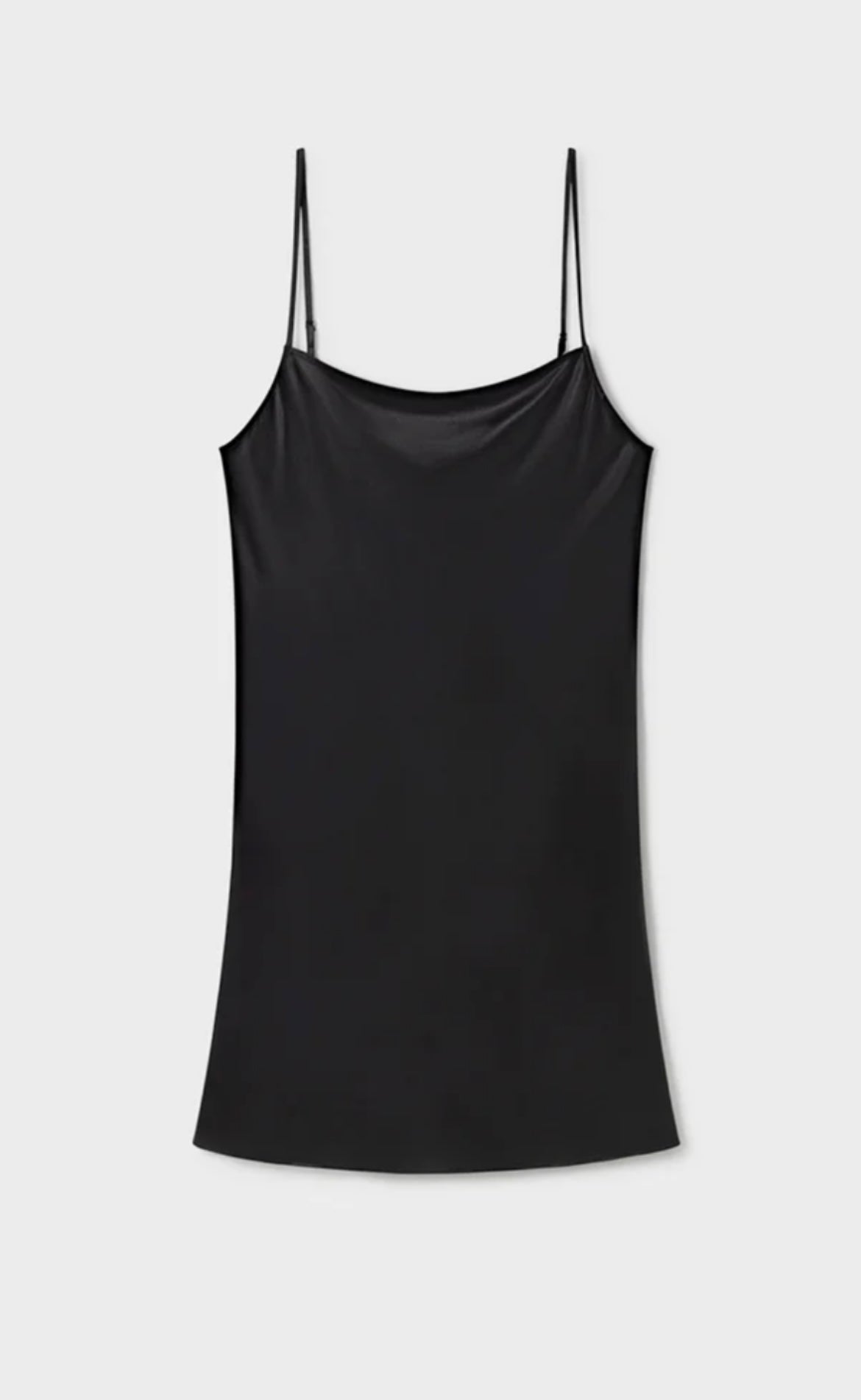 SL Straight Neck Dress Black
