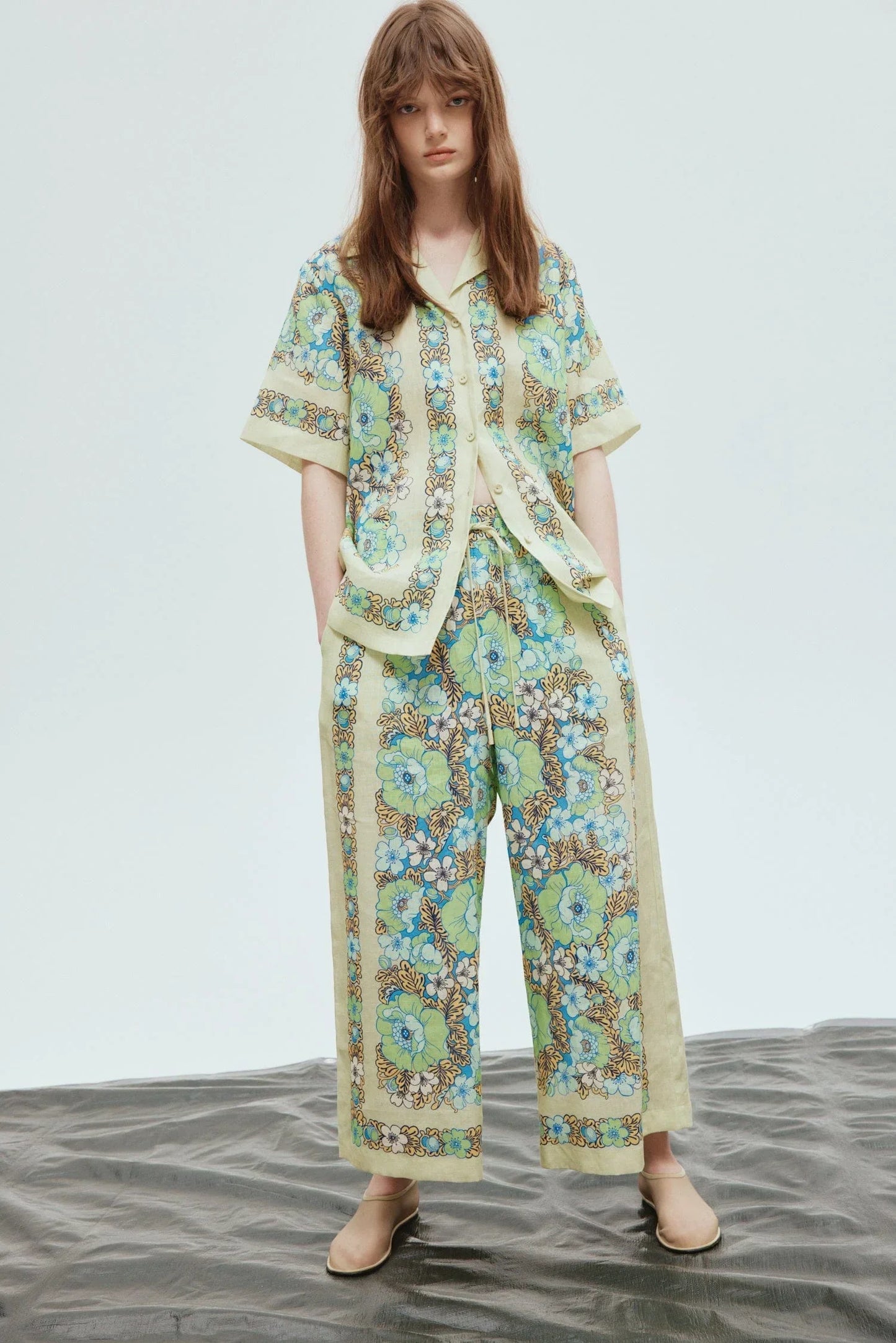 Alms Velma Linen Shirt & Pants Set