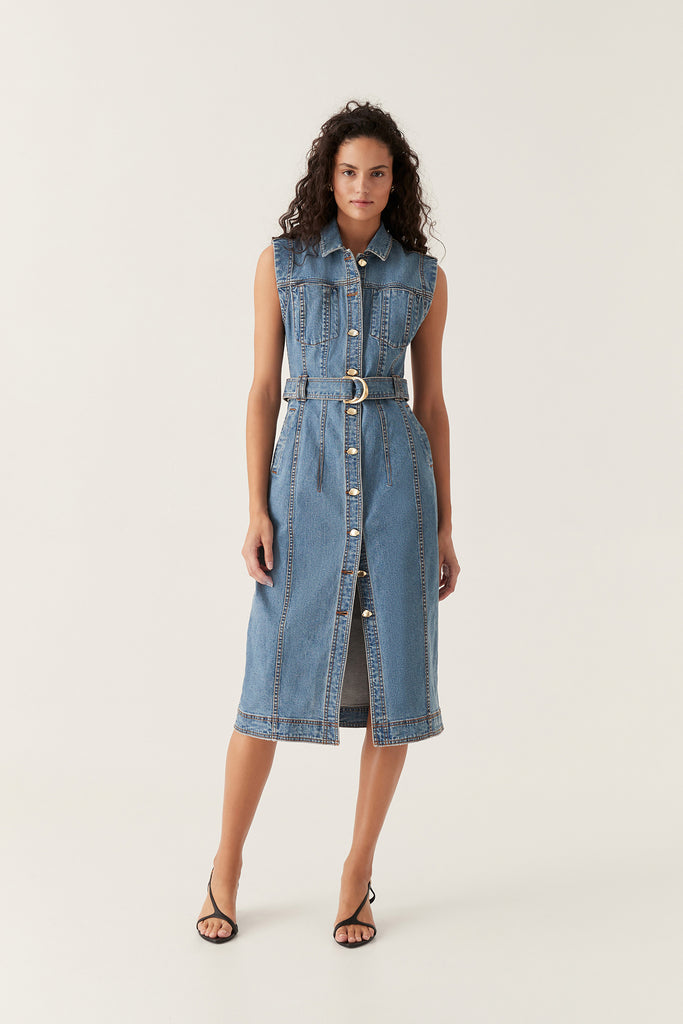 Aj Darcie Denim Midi Dress