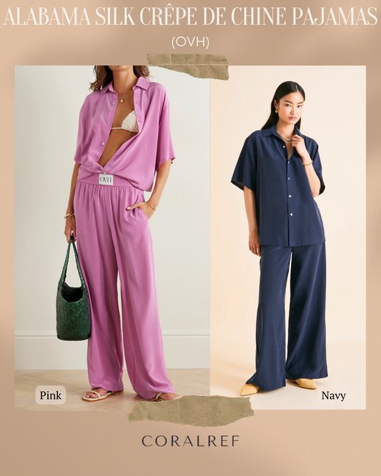 OVH Alabama Silk Crepe de Chine Pajamas Set