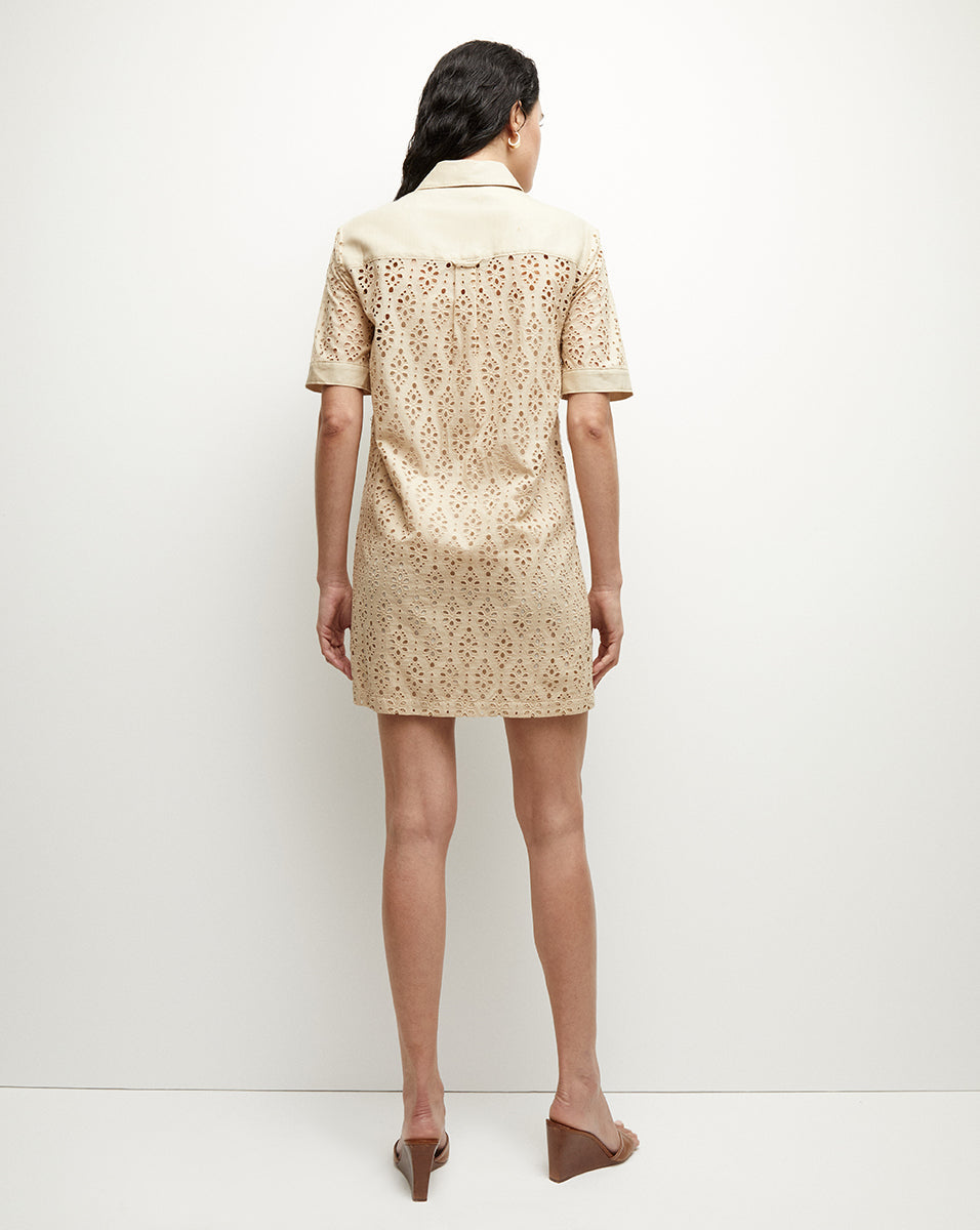 VB Rafaela Cotton Eyelet Mini Shirtdress