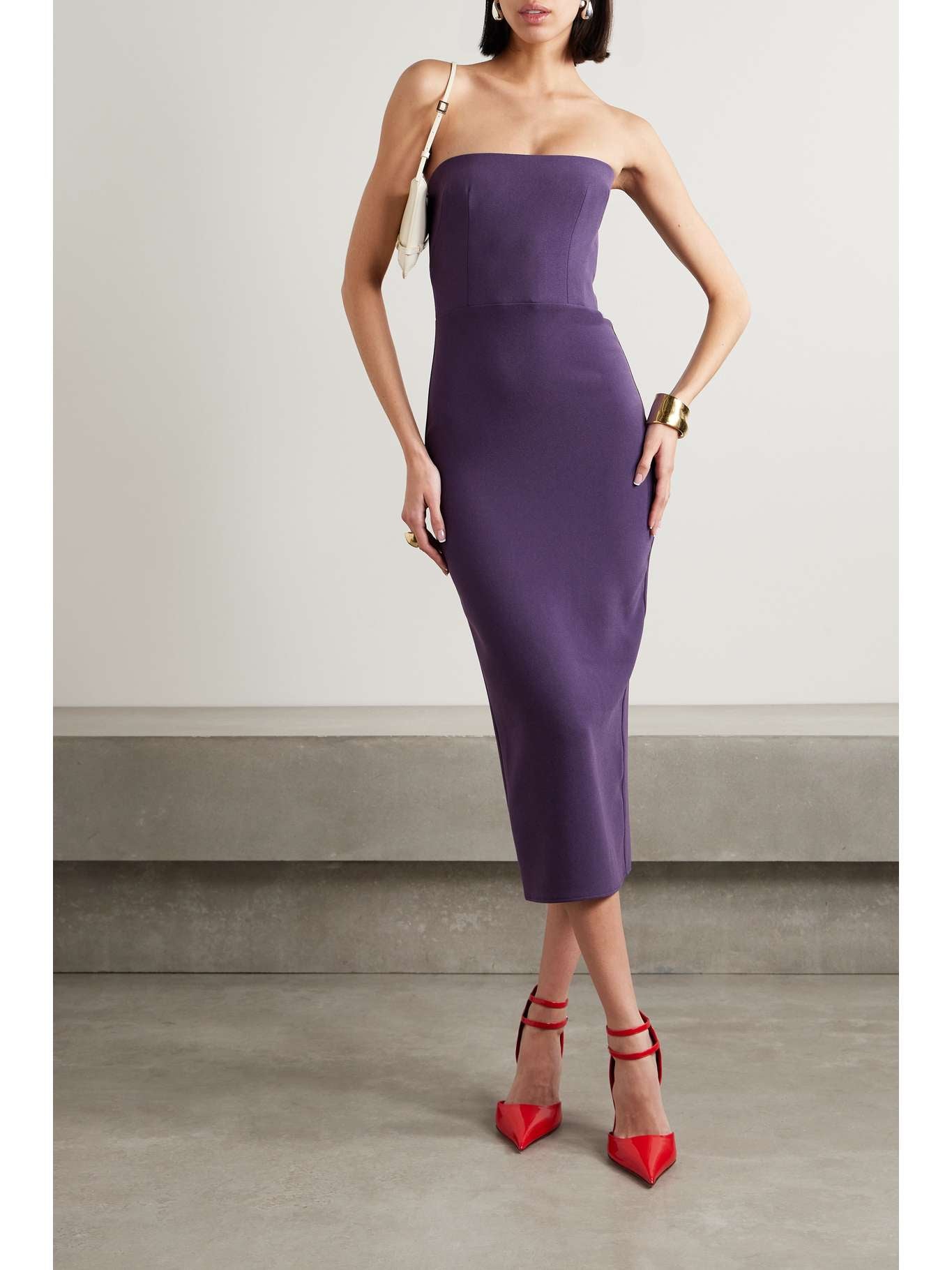 AP Callan Strapless Midi Dress