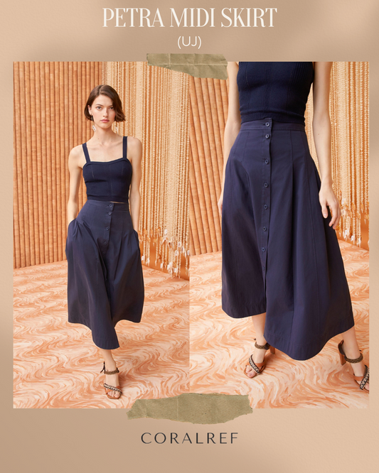 UJ Petra Midi Skirt - Midnight