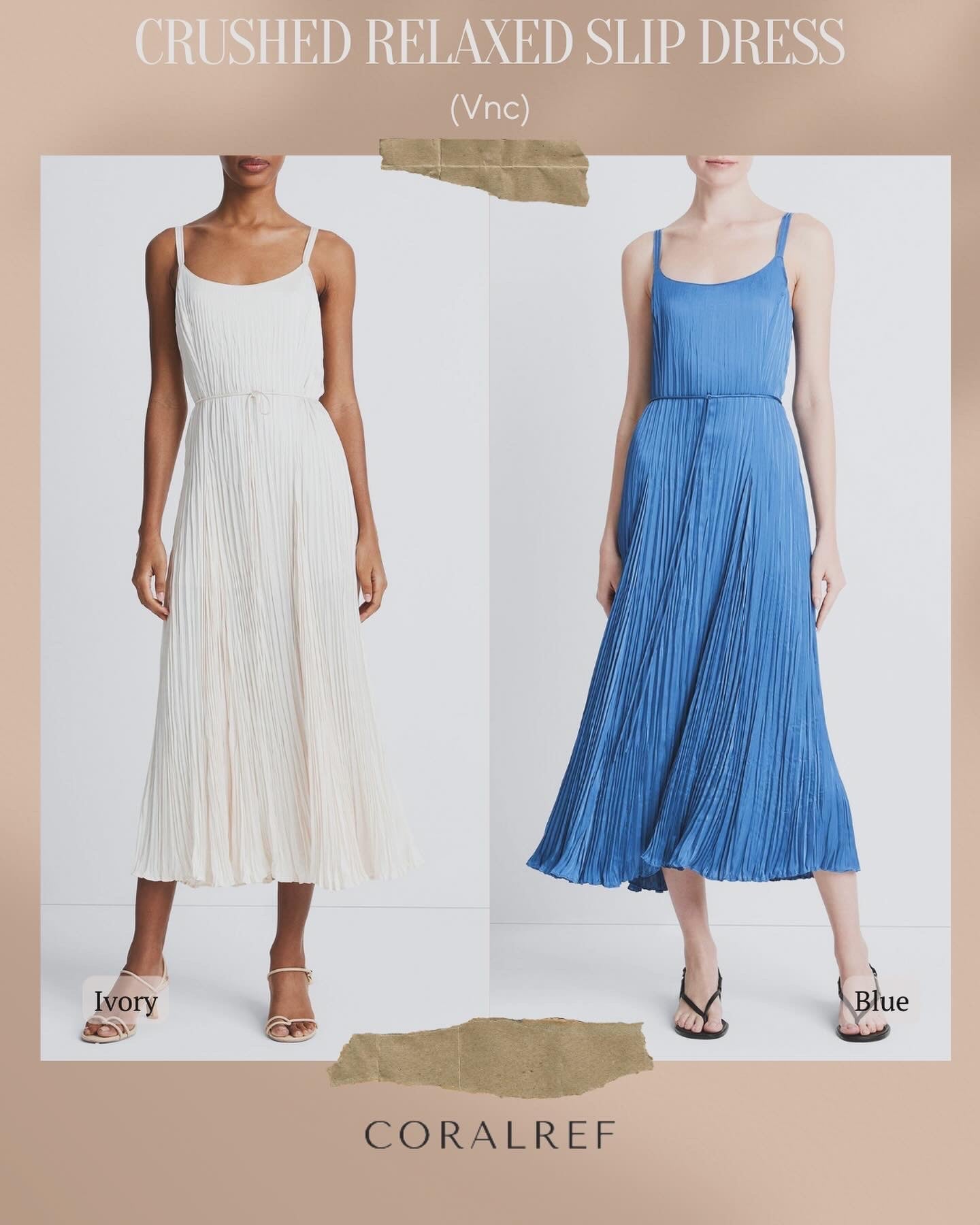 Vnc Crush Relaxed Slip Midi Dress