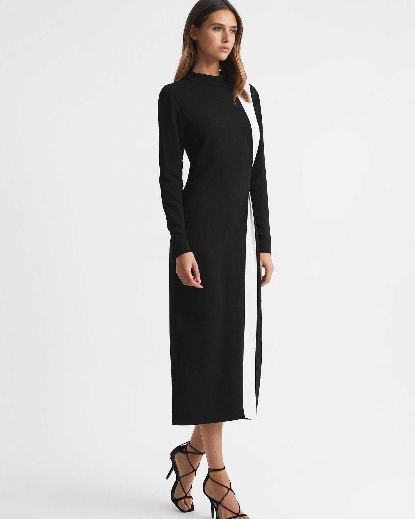 Rss Millie Contrast Belted Midi Dress