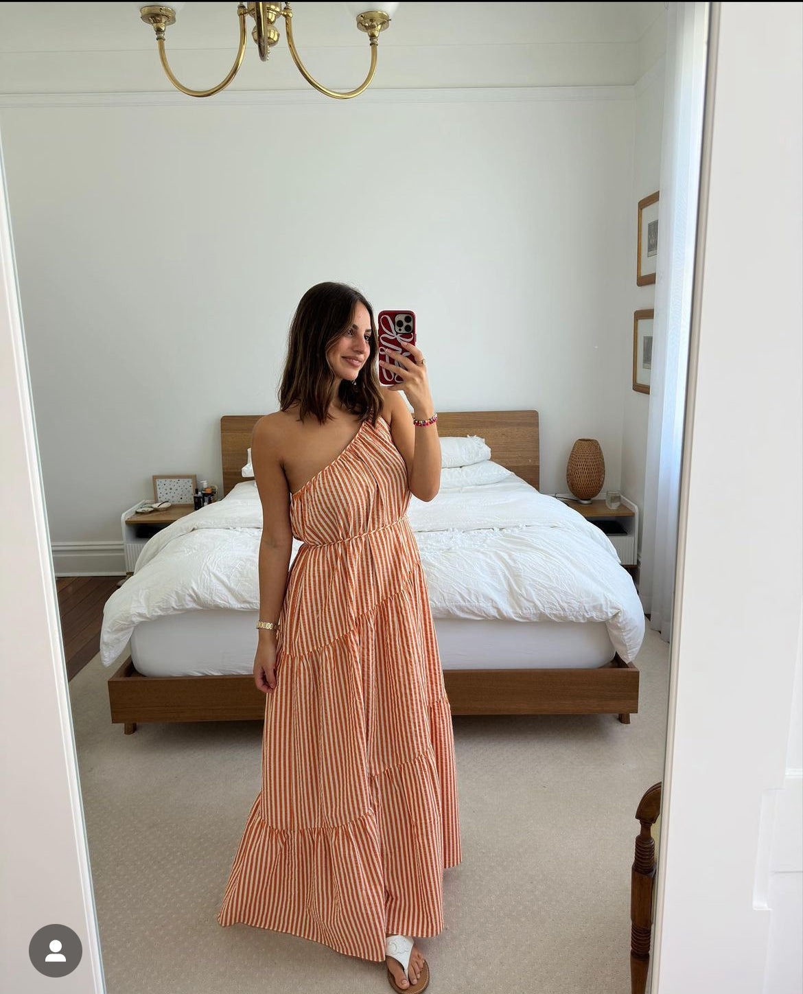 SJ Hele One Shoulder Tiered Maxi Dress