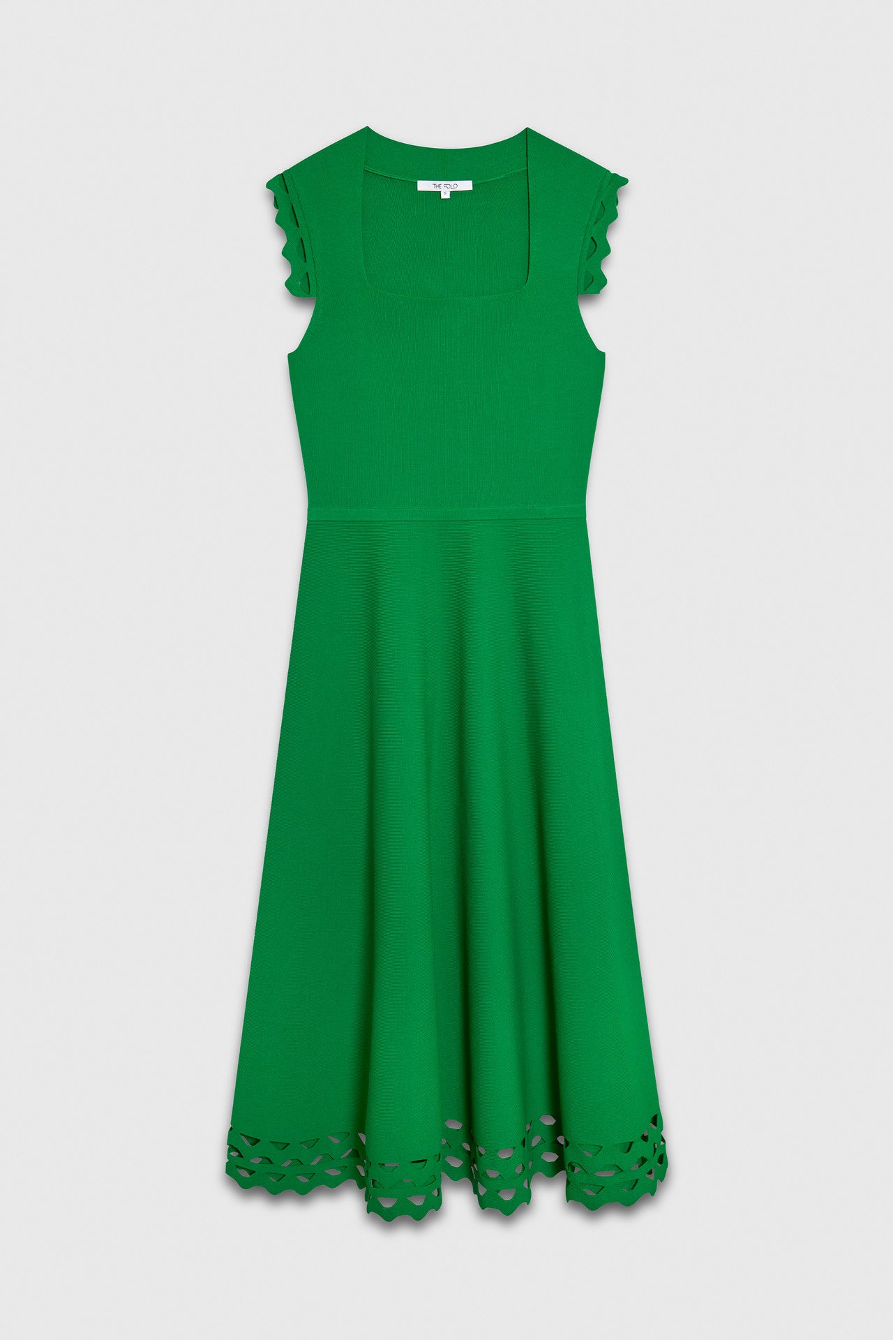 TF Vienna Midi Dress Emerald Sculpt Knit