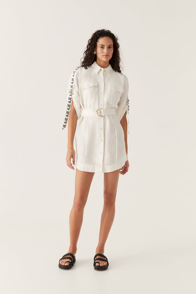 Aj Signal Logo Shirt Mini Dress