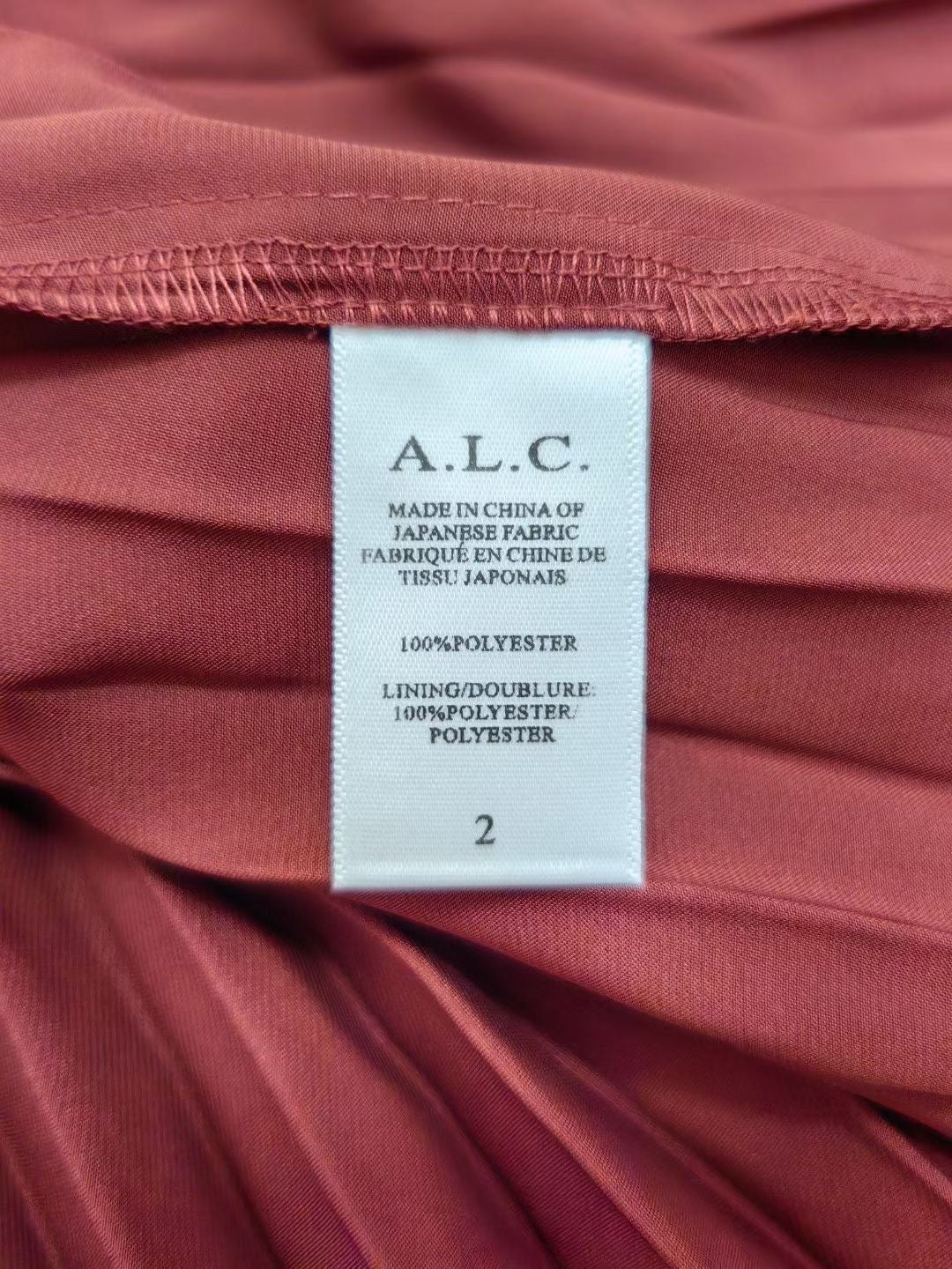 ALC Rose Satin Midi Dress