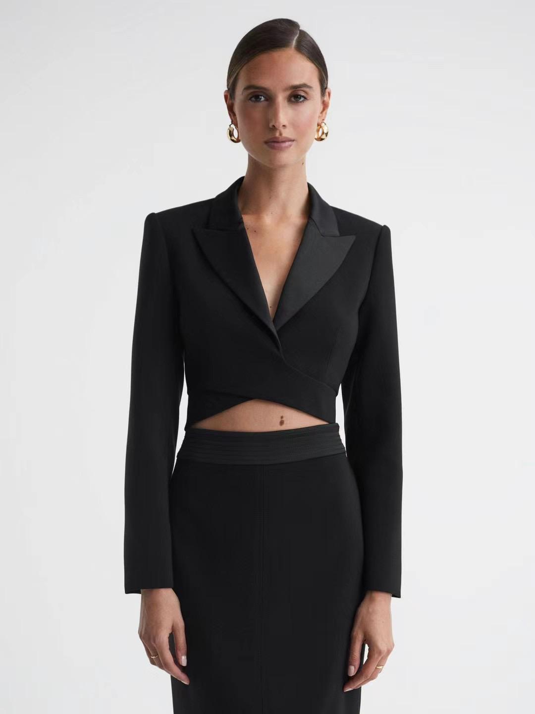 Rss Cropped Blazer Top