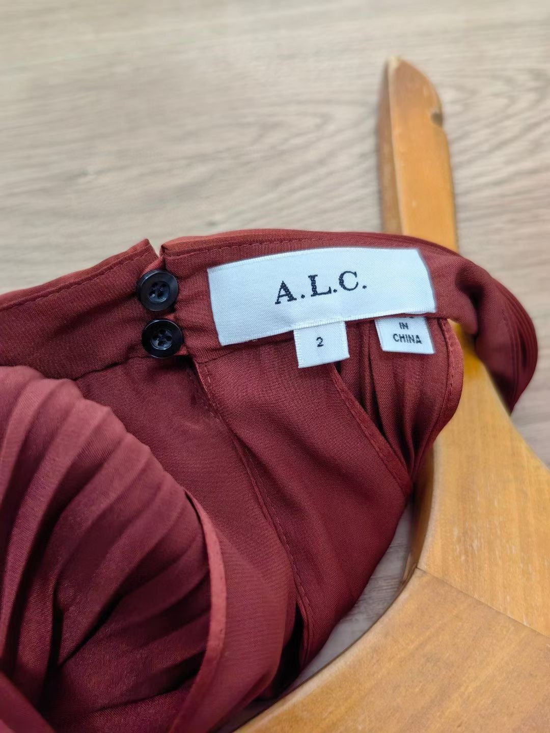 ALC Rose Satin Midi Dress