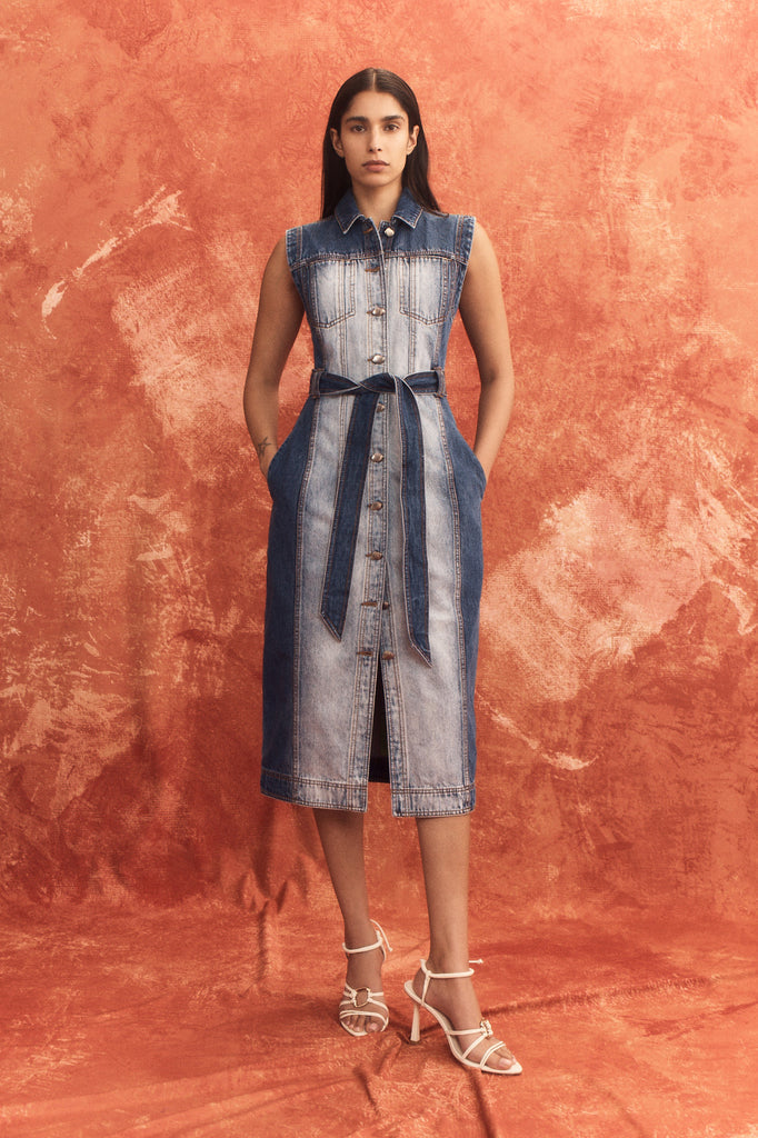 Aj Darcie Denim Midi Dress