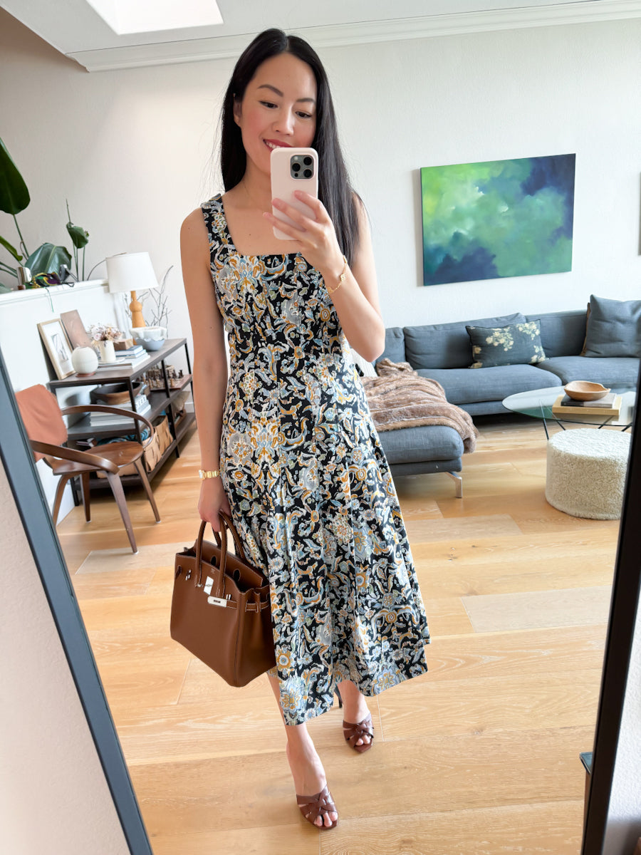 VB Jolie Paisley Print Midi Dress