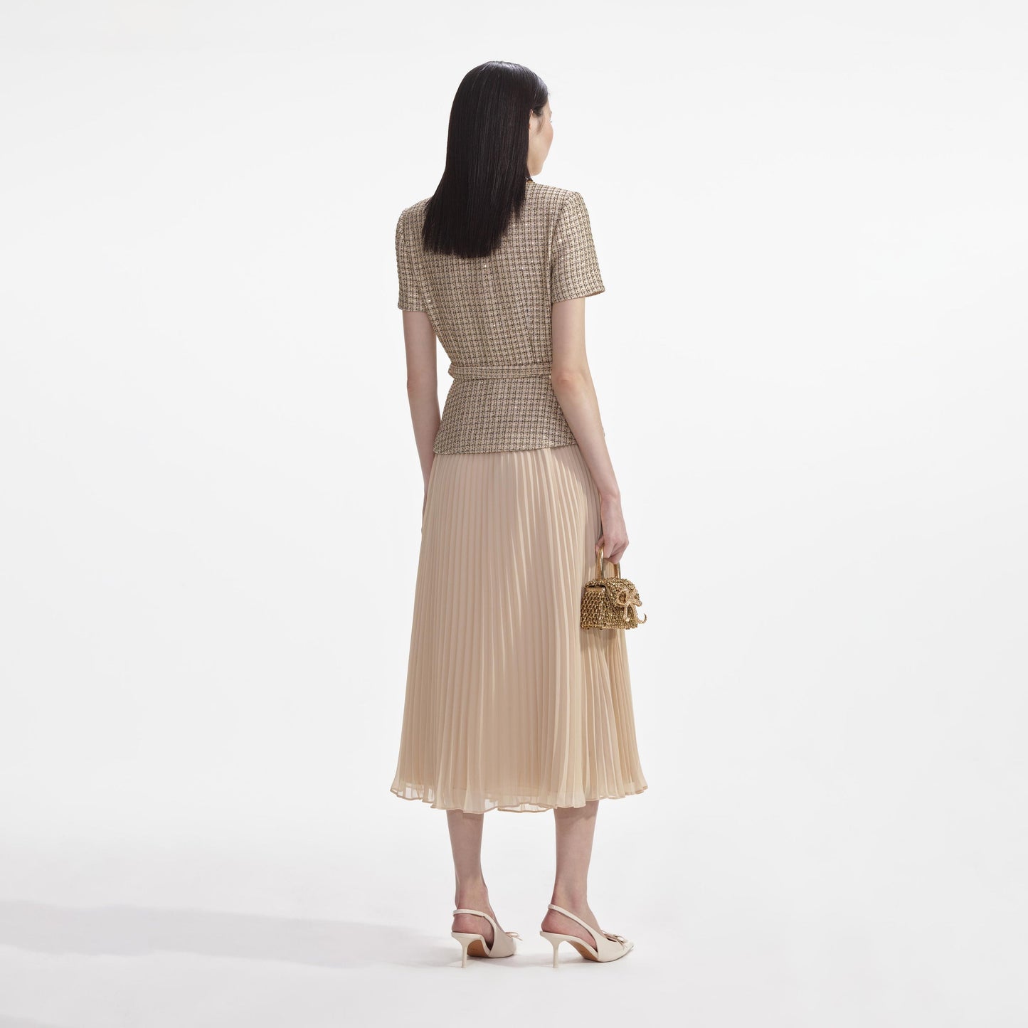 SP Gold Boucle Midi Dress