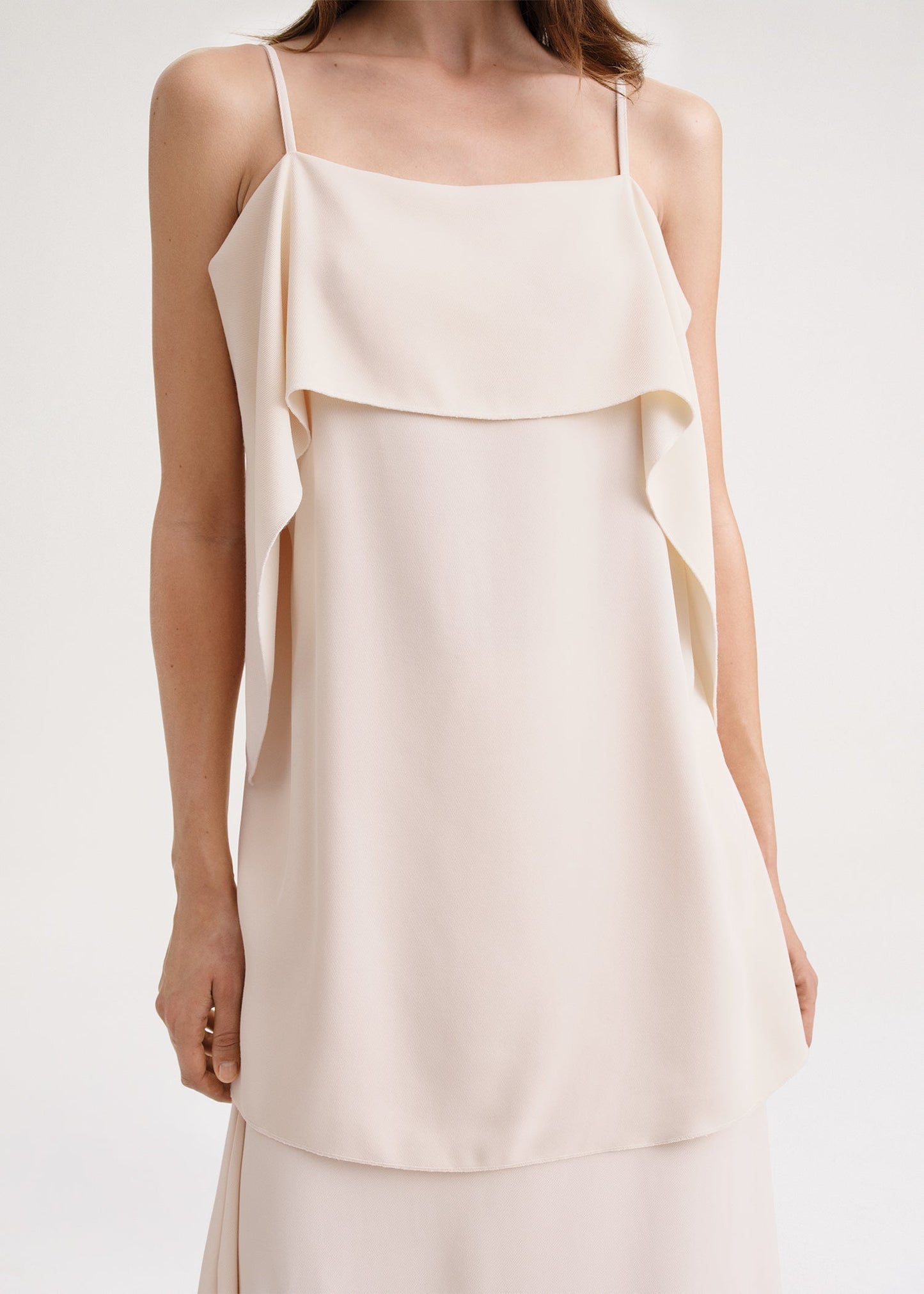 Ttm Draped Viscose Cami Blush Top