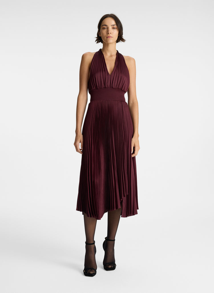 ALC Rose Satin Midi Dress