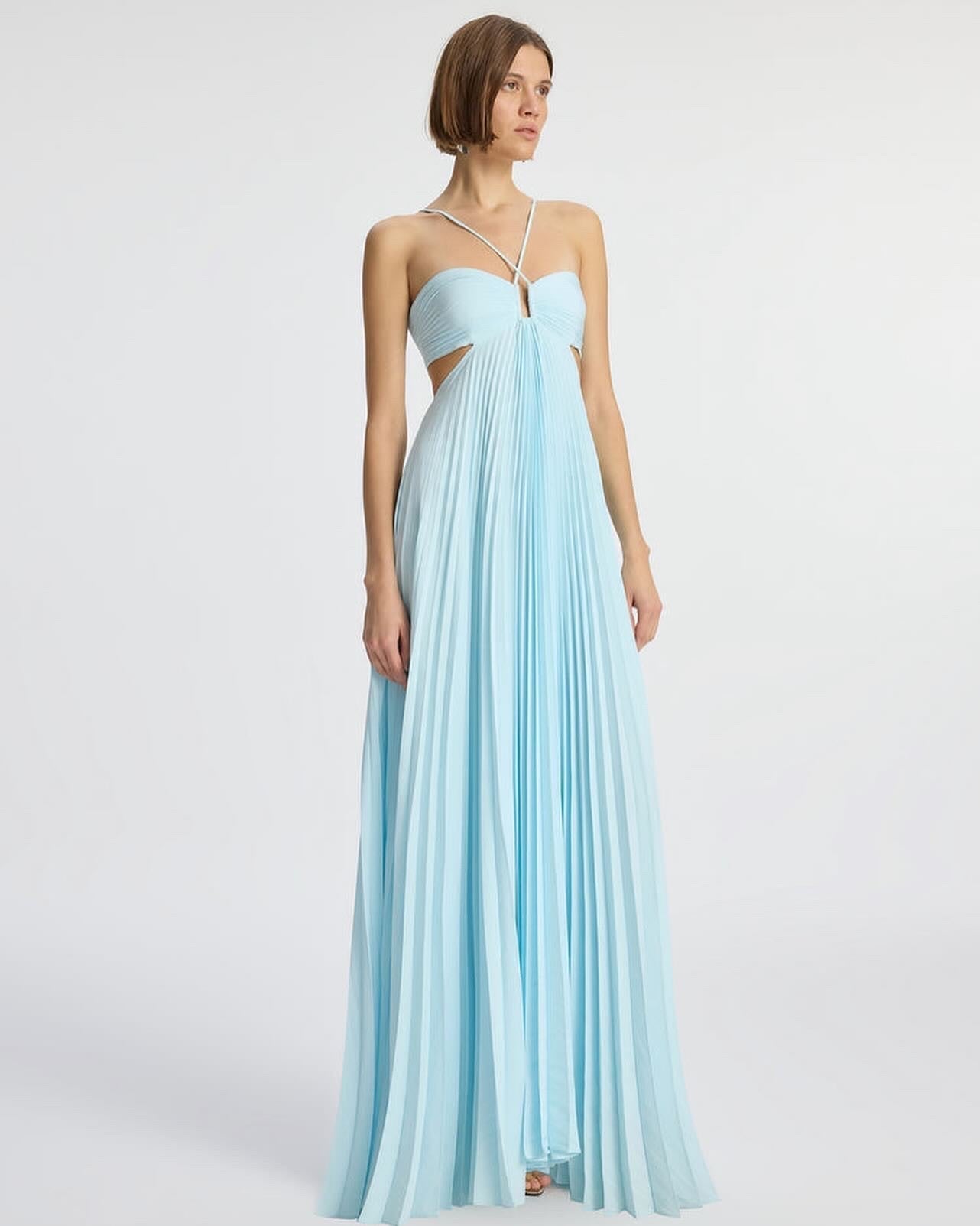 ALC Moira Matte Pleated Maxi Dress