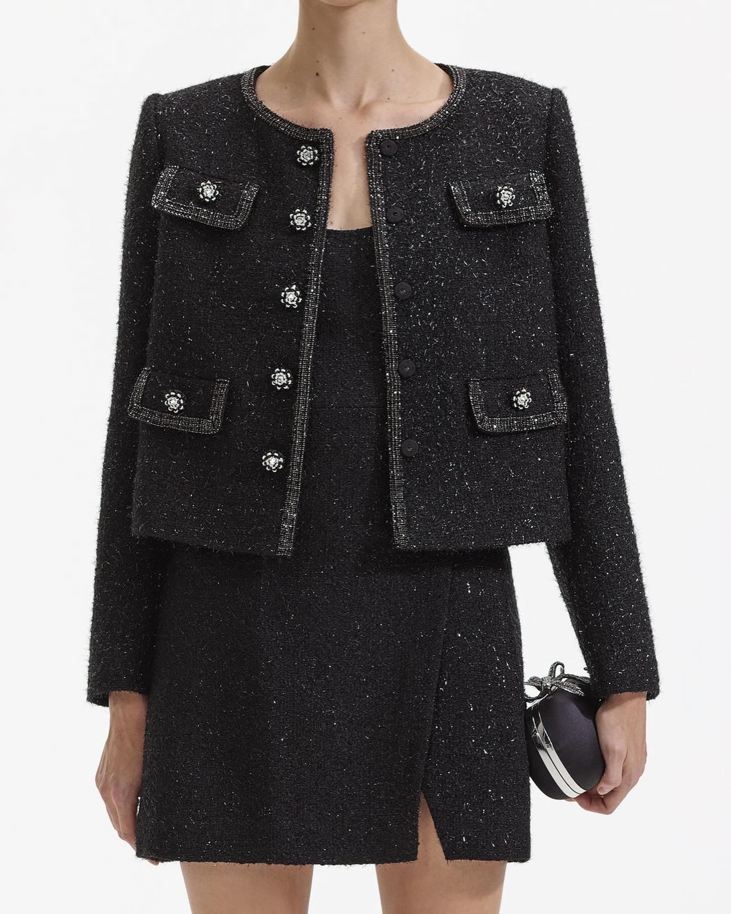 SP Black Boucle Mini Dress & Jacket