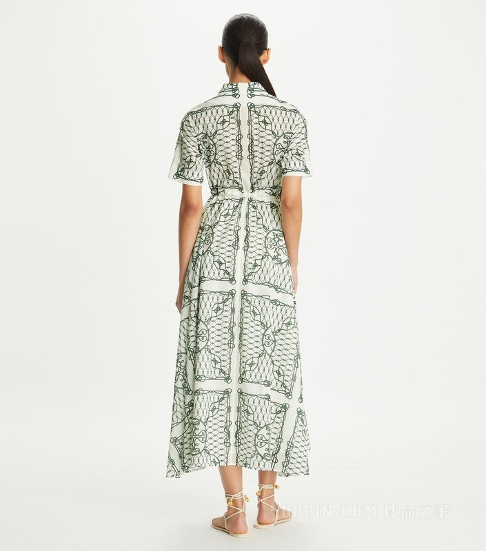 TB Cotton Chemisier Midi Dress