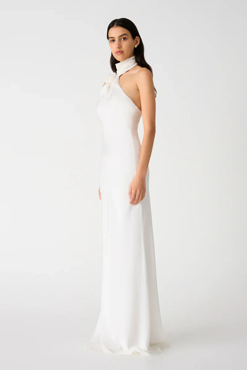 Msh Teresa Satin Maxi Gown Dress