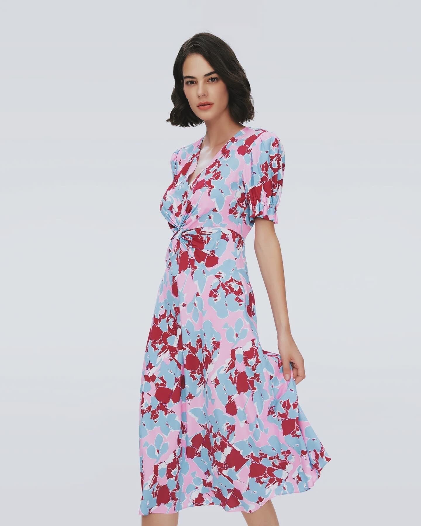 DVF Anaba Short Sleeve Midi Dress