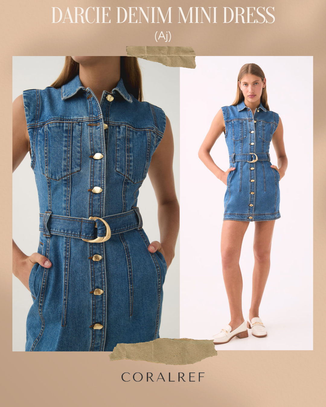 Aj Darcie Denim Mini Dress