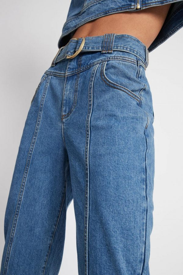 Aj Florence Denim Belted Jean