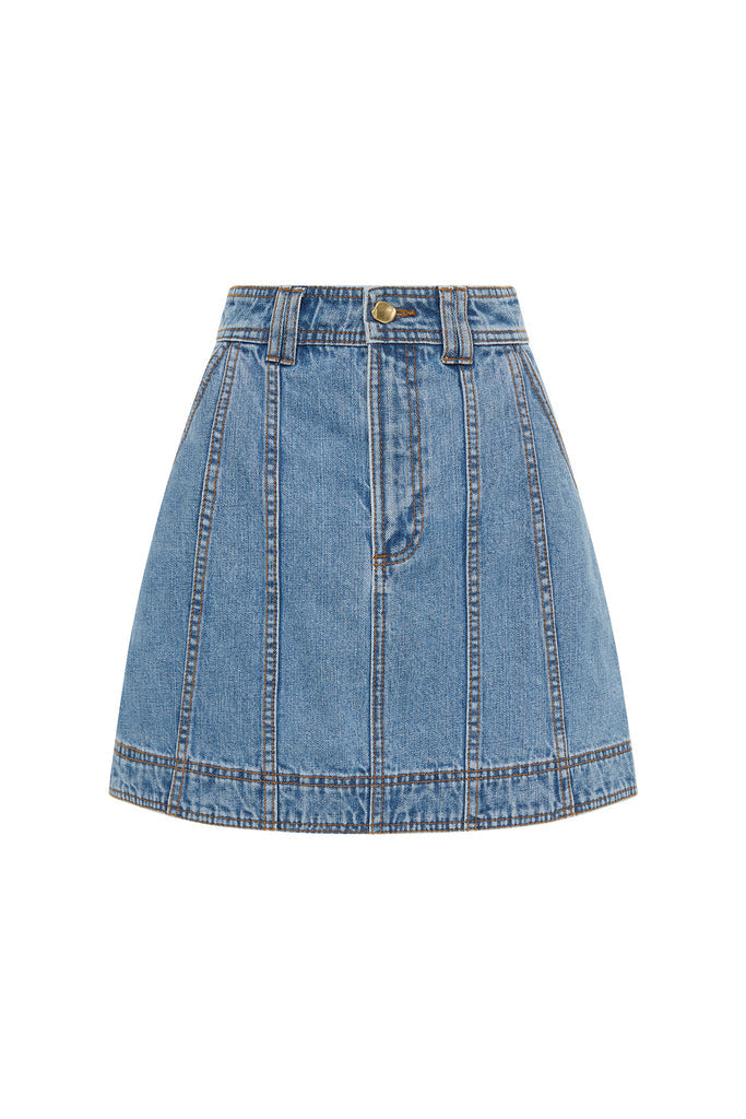 Aj Aradia Denim Mini Skirt