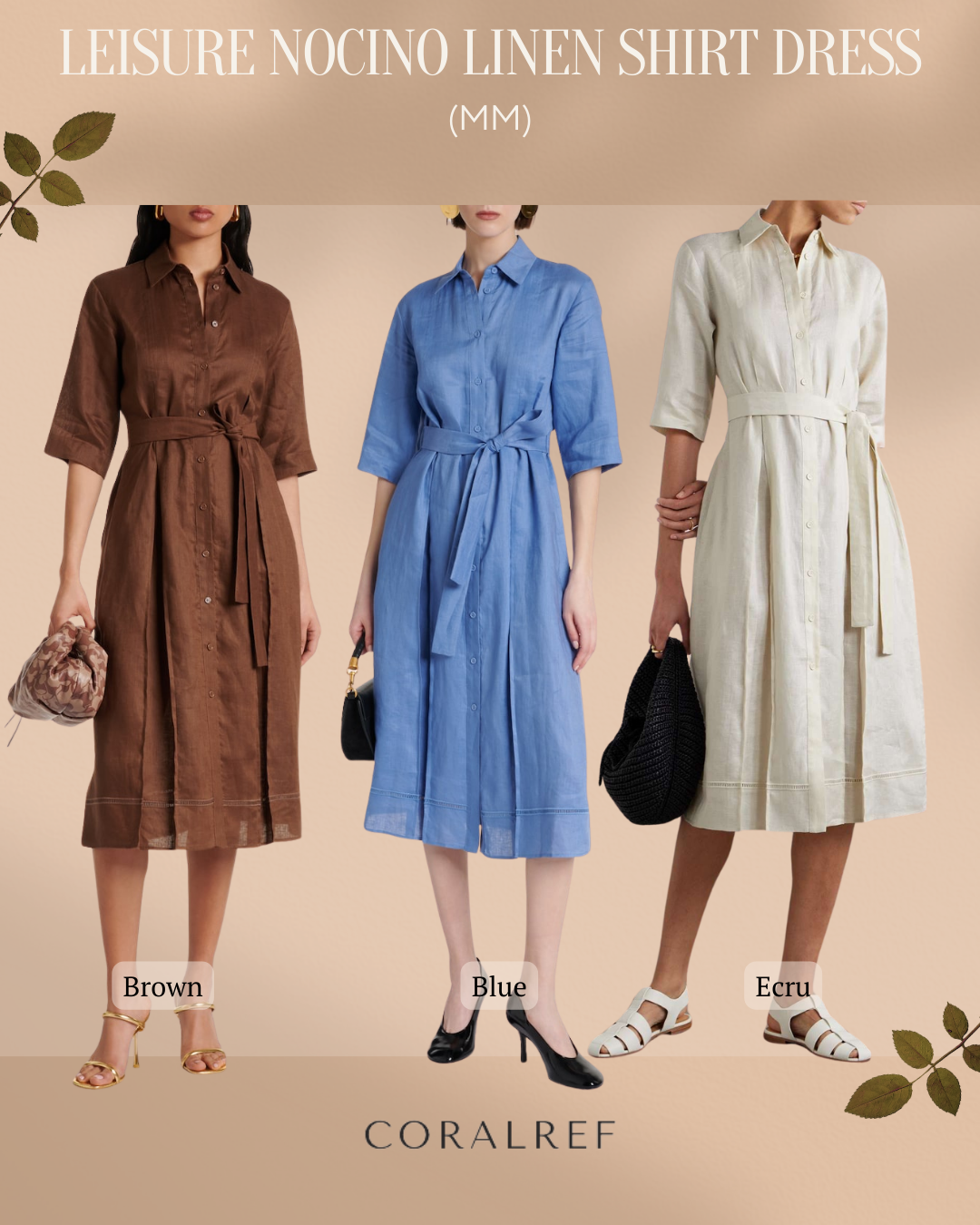 MM Leisure Nocino Linen Midi Shirt Dress