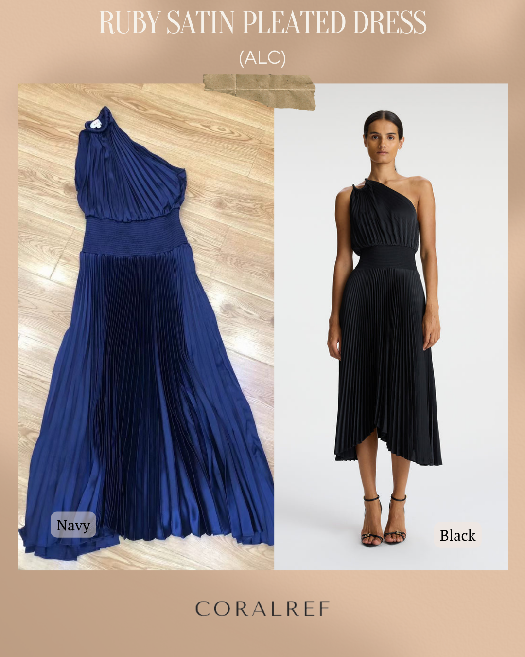 ALC Ruby Satin Pleated Midi Dress