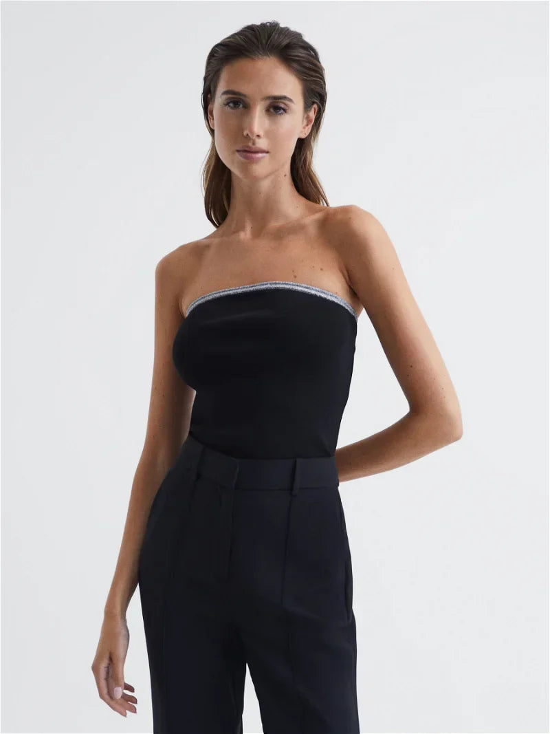 Rss Adela Metallic Tube Top