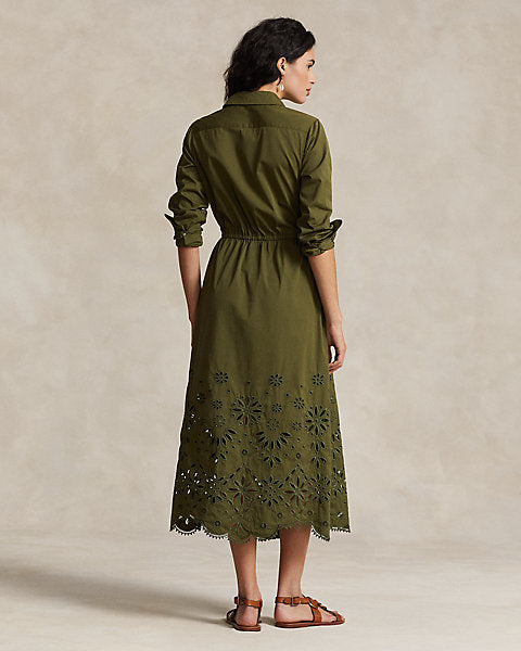 RL Eyelet Embroidered Shirtdress