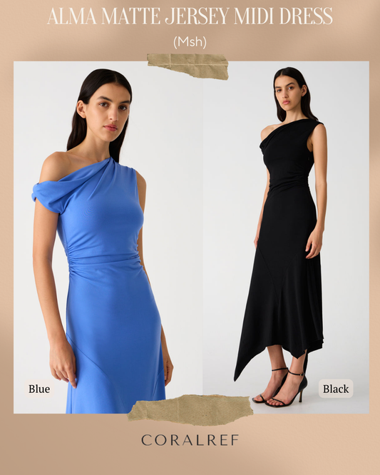 Msh Alma Matte Jersey Midi Dress