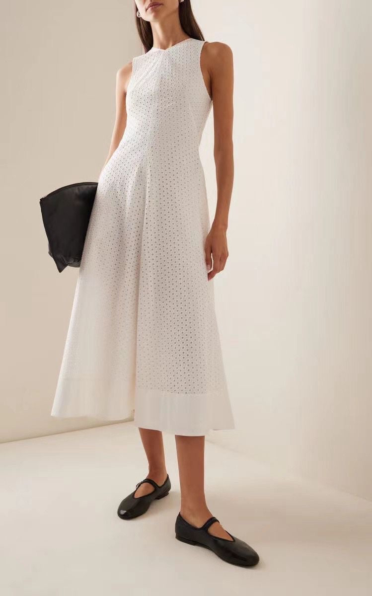 PS Juno Midi Dress in Broderie Anglaise